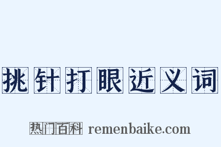 挑针打眼近义词是什么意思的图片